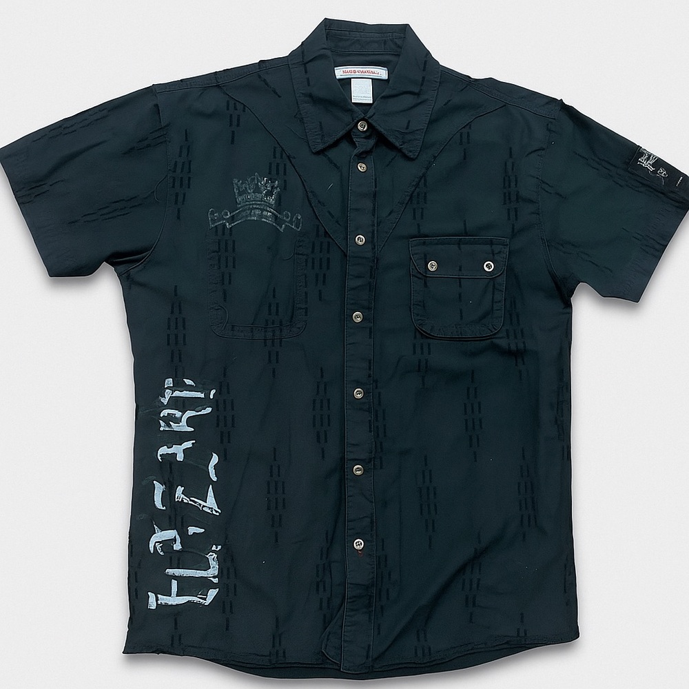 Black Short Sleeve Casual Shirt